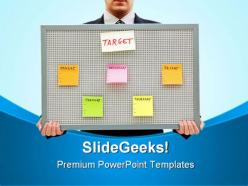 Weekly target business powerpoint templates and powerpoint backgrounds 0811