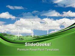 Wind farm technology powerpoint templates and powerpoint backgrounds 0711