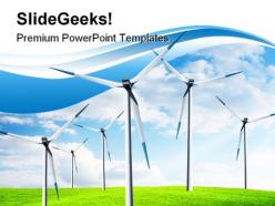 Wind power turbine industrial powerpoint templates and powerpoint backgrounds 0211
