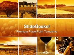 Wine montage nature powerpoint templates and powerpoint backgrounds 0811