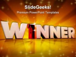 Winner leadership business powerpoint backgrounds and templates 1210