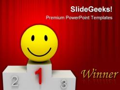 Winner Smile Success PowerPoint Templates And PowerPoint Backgrounds 0811