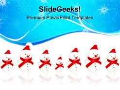 Winter Snowmen Festival PowerPoint Templates And PowerPoint Backgrounds 0911