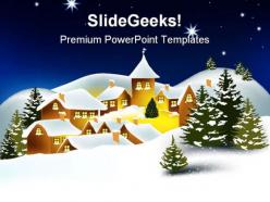 Winter town festival powerpoint templates and powerpoint backgrounds 0811