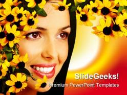 Woman face beauty powerpoint templates and powerpoint backgrounds 0211