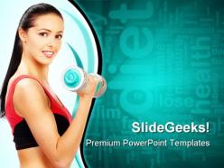 Woman fitness health powerpoint templates and powerpoint backgrounds 0911