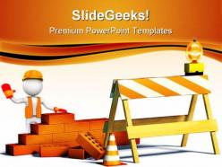 Work under construction powerpoint templates and powerpoint backgrounds 0811