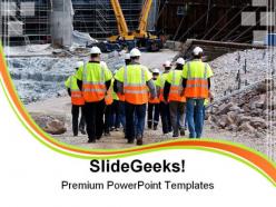 Workers construction powerpoint templates and powerpoint backgrounds 0411