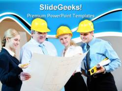 Workers Group Construction PowerPoint Templates And PowerPoint Backgrounds 0711