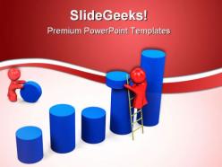 Working on results business powerpoint templates and powerpoint backgrounds 0811