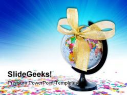 World as a gift globe powerpoint templates and powerpoint backgrounds 0311