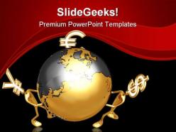 World currency globe powerpoint templates and powerpoint backgrounds 0511