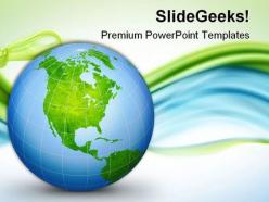World globe geographical powerpoint templates and powerpoint backgrounds 0611
