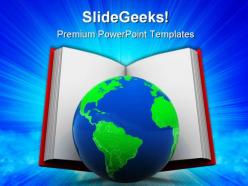 World in book education powerpoint templates and powerpoint backgrounds 0311