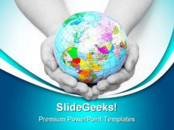 World in hands globe powerpoint templates and powerpoint backgrounds 0311