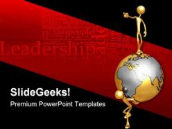 World leader leadership powerpoint templates and powerpoint backgrounds 0811