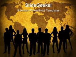 World map and people business powerpoint templates and powerpoint backgrounds 0611