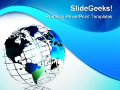 World map on grid global powerpoint templates and powerpoint backgrounds 0311
