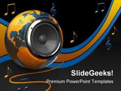 World Music Globe PowerPoint Templates And PowerPoint Backgrounds 0211