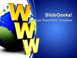 Www internet symbol powerpoint templates and powerpoint backgrounds 0211