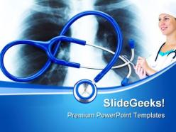 X ray and stethoscope medical powerpoint templates and powerpoint backgrounds 0511