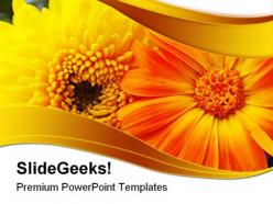 Yellow flower beauty powerpoint templates and powerpoint backgrounds 0311