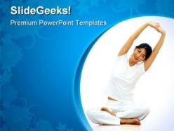 Yoga exercise health powerpoint templates and powerpoint backgrounds 0811