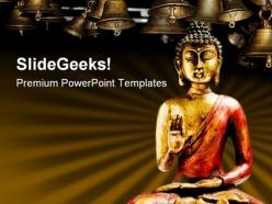 Zen buddha statue religion powerpoint templates and powerpoint backgrounds 0711