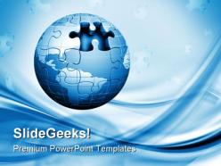 Zigsaw globe business powerpoint templates and powerpoint backgrounds 0311