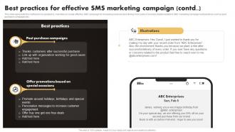 Q1027 SMS Marketing Techniques Best Practices For Effective SMS Marketing Campaign MKT SS V Graphical Attractive