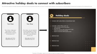 Q1038 Attractive Holiday Deals To Connect With Subscribers SMS Marketing Techniques To Build MKT SS V