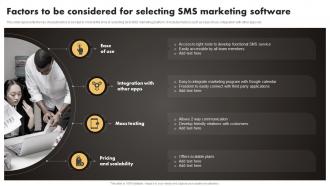 Q1042 Factors To Be Considered For Selecting Sms Marketing Software SMS Marketing Techniques To Build MKT SS V