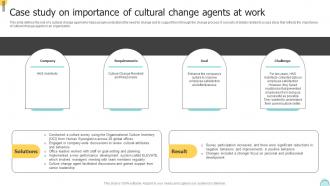 Q107 Changemakers Catalysts Organizational Case Study On Importance Of Cultural Change Agents CM SS V