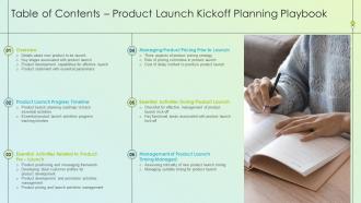Q270 Table Of Contents Product Launch Kickoff Planning Playbook