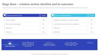 Q281 Artificial Intelligence Playbook For Business Stage Three Solution Section Checklist