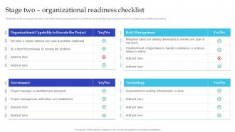 Q283 Artificial Intelligence Playbook For Business Stage Two Organizational Readiness Checklist