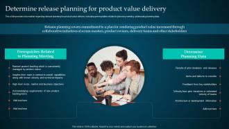 Q296 Managing Product Through Agile Playbook Determine Release Planning For Product Value Delivery