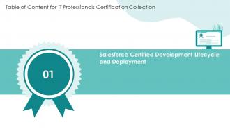 Q312 Table Of Content For IT Professionals Certification Collection Ppt Slides Layout