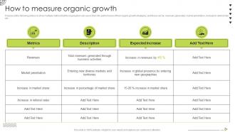 Q316 Organic Strategy To Help Business How To Measure Organic Growth Ppt Slides Deck