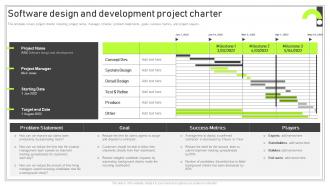 Q366 Playbook For Software Developer Software Design And Development Project Charter