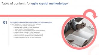 Q904 Table Of Contents For Agile Crystal Methodology Agile Crystal Methodology IT