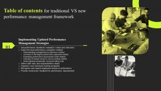 Q917 Table Of Contents For Traditional VS New Performance Management Framework