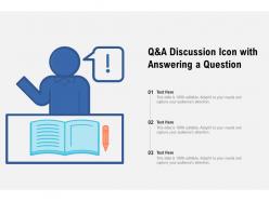Q and a discussion icon with answering a question
