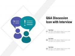 Q and a discussion icon with interview