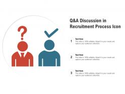 Q and a discussion in recruitment process icon