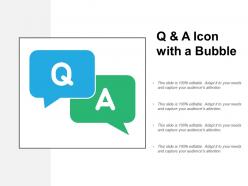 Q and a icon with a bubble