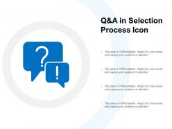 Q and a in selection process icon