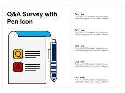 Q and a survey with pen icon