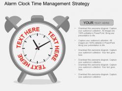 Qa alarm clcok time management strategy flat powerpoint design