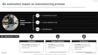 QA Automation Impact On Manufacturing Process Automating Manufacturing Procedures